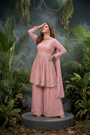 Aurraa Designer 1022 Premium Chinon Work Sharara Suit