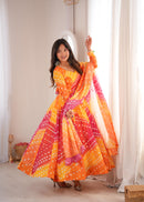 GFS 60 Designer Printed Tebby Organza Gown