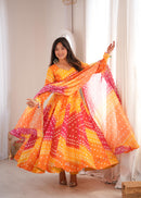 GFS 60 Designer Printed Tebby Organza Gown