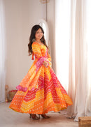 GFS 60 Designer Printed Tebby Organza Gown
