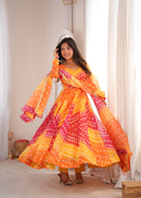 GFS 60 Designer Printed Tebby Organza Gown