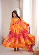 GFS 60 Designer Printed Tebby Organza Gown