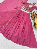 RM 160 A Heavy Embroidery Moti Sequence Thred Work Lehenga