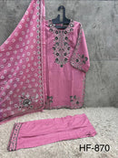 Hoor Tex 870 A Premium Rayon Embroidered Work Pakistani Suit