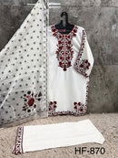 Hoor Tex 870 D Premium Rayon Embroidered Work Pakistani Suit