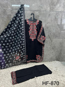 Hoor Tex 870 C Premium Rayon Embroidered Work Pakistani Suit