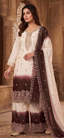 Hoor Tex HF 860 B Desiger Heavy Georgette Embroidered Work Sharara Suit