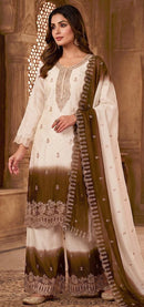 Hoor Tex HF 860 D Desiger Heavy Georgette Embroidered Work Sharara Suit
