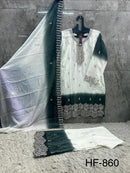 Hoor Tex HF 860 A Desiger Heavy Georgette Embroidered Work Sharara Suit