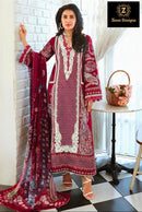 Ziaaz Code 24 B Cambric Cotton Heavy Embroidered Work Pakistani Suit