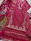 Ziaaz Code 24 B Cambric Cotton Heavy Embroidered Work Pakistani Suit
