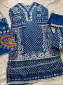 Ziaaz Code 24 A Cambric Cotton Heavy Embroidered Work Pakistani Suit