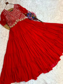 KA 1255 B Faux Blooming Embroidery Zari Sequins Work Gown