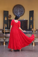 KA 1255 B Faux Blooming Embroidery Zari Sequins Work Gown