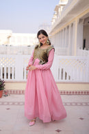 LW 9317 B Designer Sequins Embroidered Work Anarkali Gown