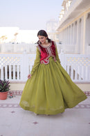LW 9317 A Designer Sequins Embroidered Work Anarkali Gown