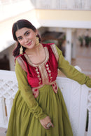 LW 9317 A Designer Sequins Embroidered Work Anarkali Gown
