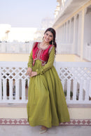 LW 9317 A Designer Sequins Embroidered Work Anarkali Gown