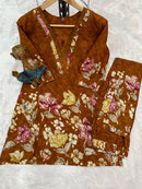 Diva 128 C Elegant Floral Pure Cotton Co Ord Set