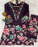 Diva 128 D Elegant Floral Pure Cotton Co Ord Set
