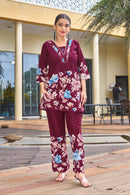 Diva 128 E Elegant Floral Pure Cotton Co Ord Set