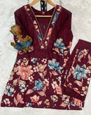 Diva 128 E Elegant Floral Pure Cotton Co Ord Set
