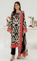 Alzohaib Az 1558 Designer Pure Cotton Patch Work Pakistani Suit