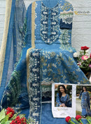 Alzohaib Az 1555 Designer Pure Cotton Patch Work Pakistani Suit