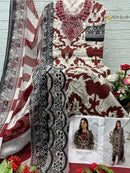 Alzohaib Az 1557 Designer Pure Cotton Patch Work Pakistani Suit