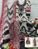 Alzohaib Az 1558 Designer Pure Cotton Patch Work Pakistani Suit