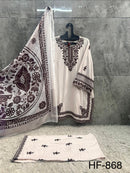 Hoor Tex 868 B Heavy Rayon Embroidered Work Pakistani Suit
