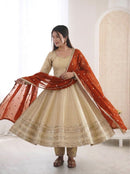 ZF 5017 C Elegant Heavy Lace Work Designer Anarkali Gown