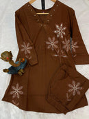 Diva 122 A Heavy Rayon Multi Embroidery Thread Work Co Ords Set