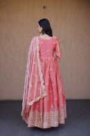 KA 1260 B Fendi Silk Zari  Sequins Embroidered Work Gown