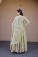 KA 1260 A Fendi Silk Zari  Sequins Embroidered Work Gown