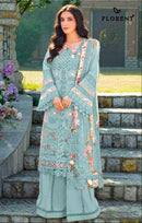 Florent 1096 B Cambric Cotton Heavy Embroidery Work Pakistani Suit