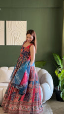 KR 122 Pure Organza Digital Printed Anarkali Gown
