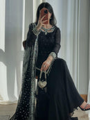 SRK 5353 Premium Heavy Georgette Embroidery Work Sharara Suit