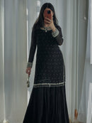 SRK 5353 Premium Heavy Georgette Embroidery Work Sharara Suit