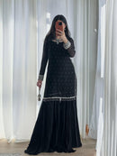 SRK 5353 Premium Heavy Georgette Embroidery Work Sharara Suit