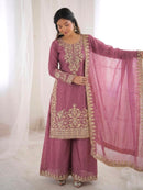 SSR 535 A Pure Gmy Silk With Heavy Embroidery Work Suit