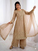 SSR 535 B Pure Gmy Silk With Heavy Embroidery Work Suit