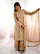 SSR 535 B Pure Gmy Silk With Heavy Embroidery Work Suit