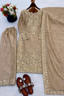 SSR 535 B Pure Gmy Silk With Heavy Embroidery Work Suit