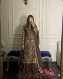 Lady Look 027 B Heavy Faux Georgette Embroidery Work Sharara Suit