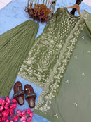 Lady Look 027 A Heavy Faux Georgette Embroidery Work Sharara Suit