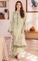 Alzohaib Az 1553 Pure Cotton Patch Work Pakistani Suit