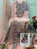 Alzohaib Az 1554 Pure Cotton Patch Work Pakistani Suit