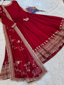 KA 1256 Faux Blooming  Embroidery Zari Sequins Work Gown
