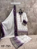 Hoor Tex 795 D Heavy Simmar Pading Shaded Sharara Suit
